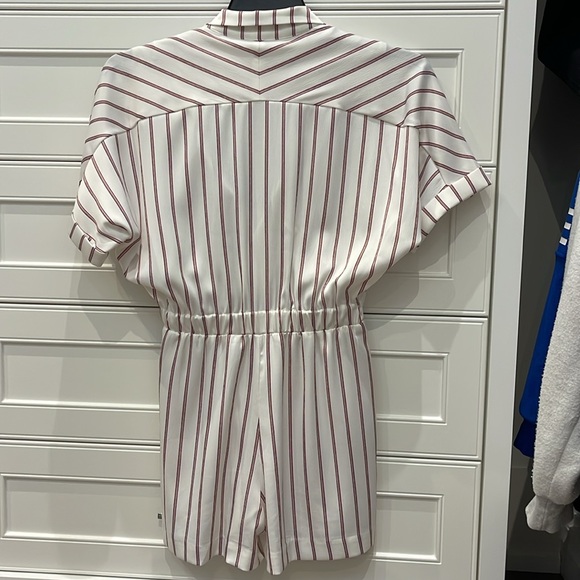 MAJE Imaly Rayure striped satin short playsuit size 1 - Picture 7 of 10